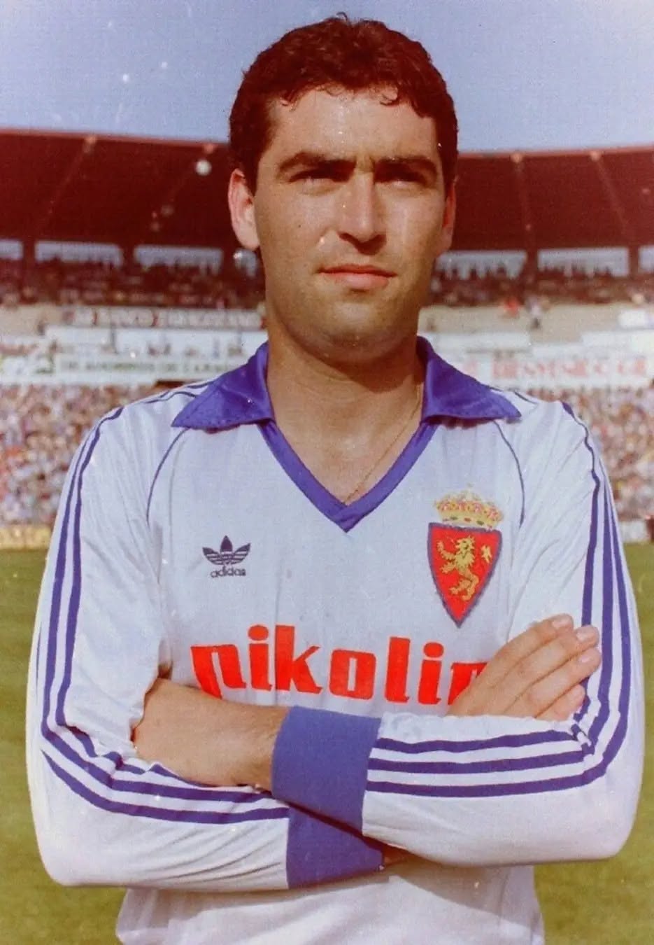 Recreación fotográfica de Conde con el Real Zaragoza