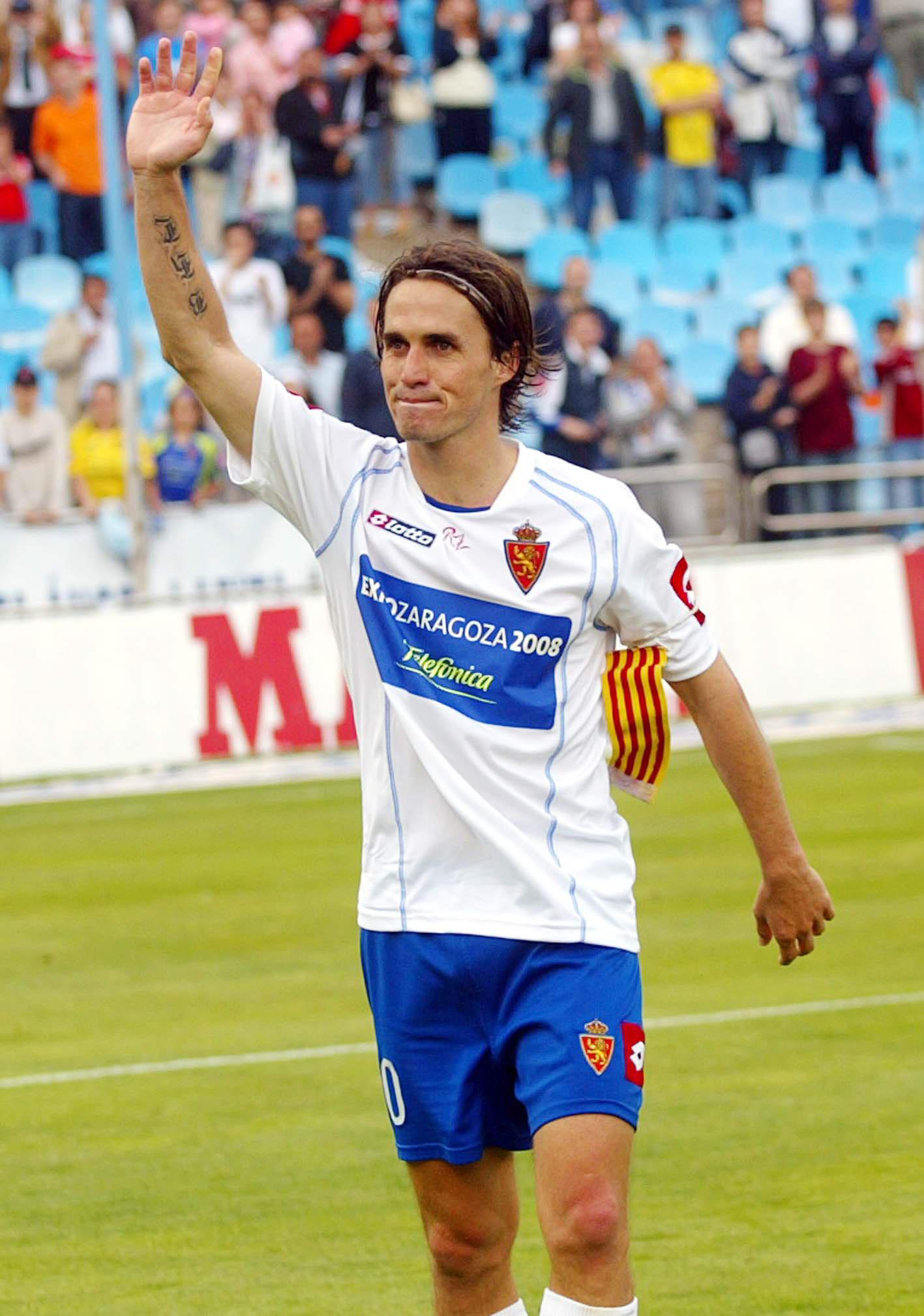 Recreación fotográfica de Sávio con el Real Zaragoza