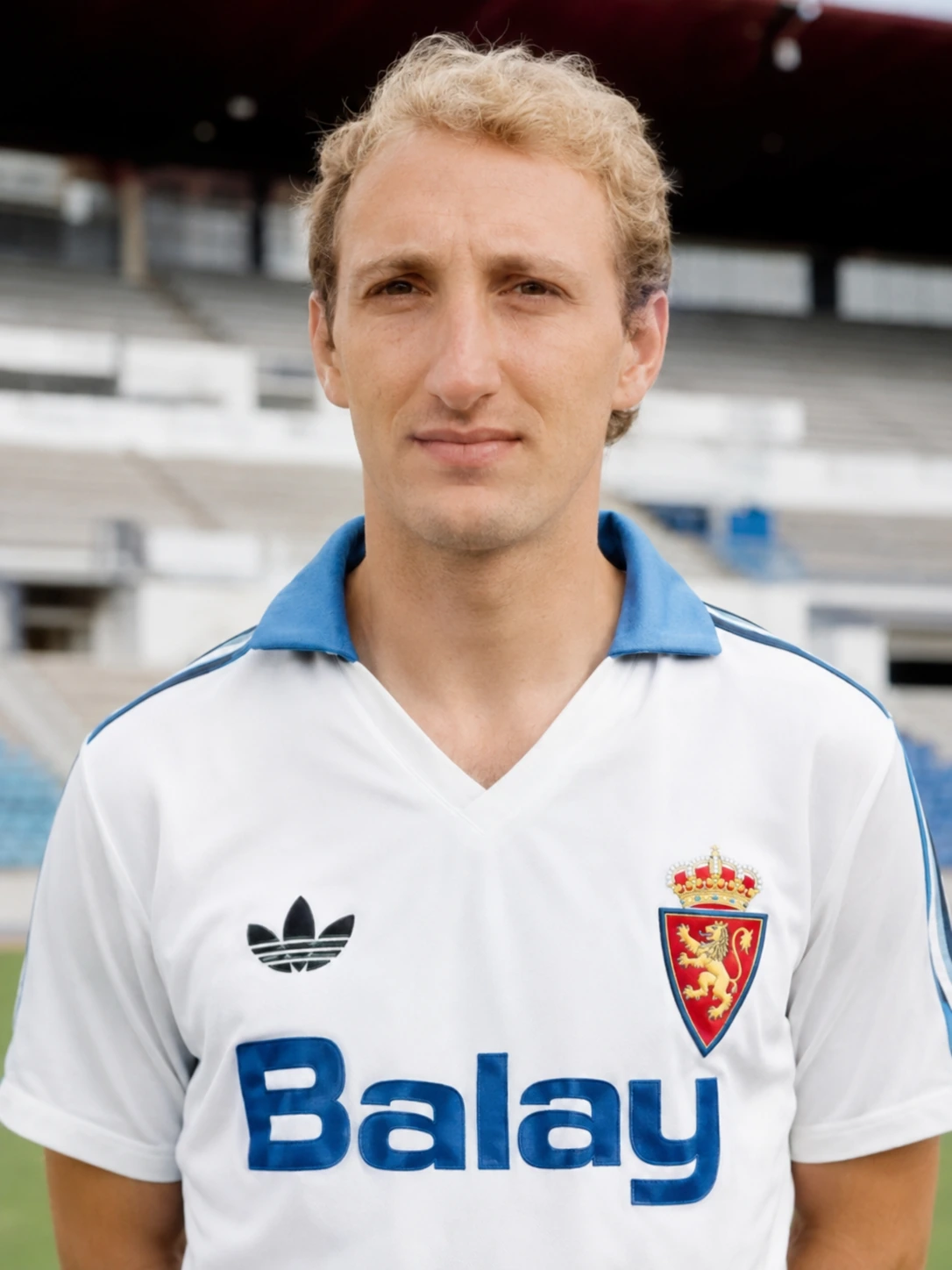 Recreación fotográfica de Casajús con el Real Zaragoza