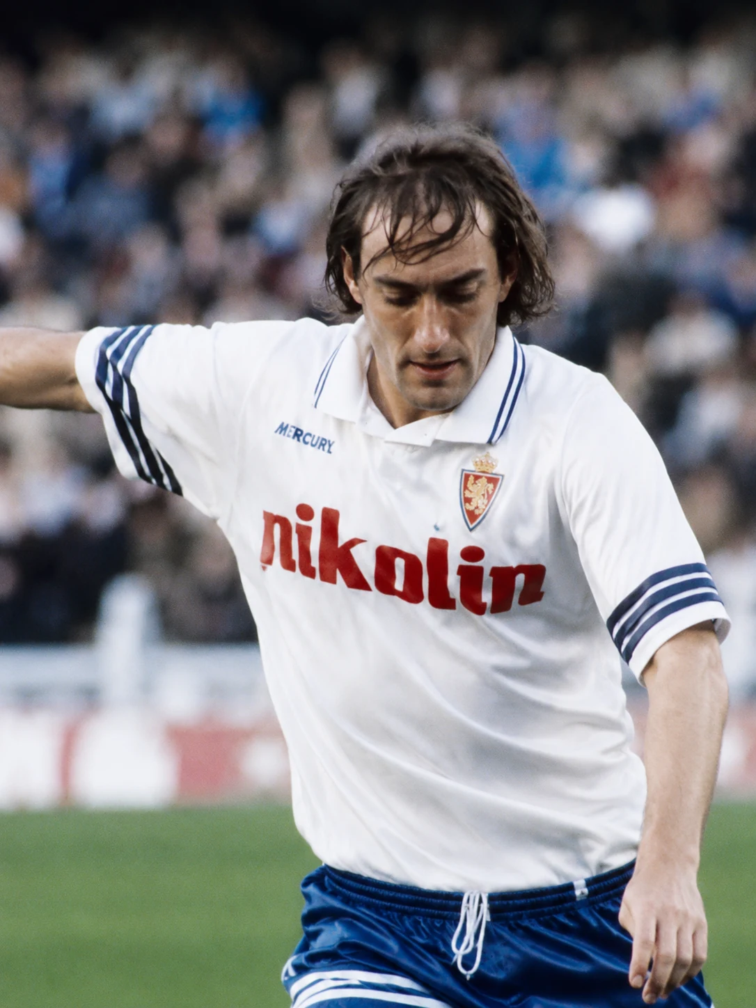 Recreación fotográfica de Paqui con el Real Zaragoza